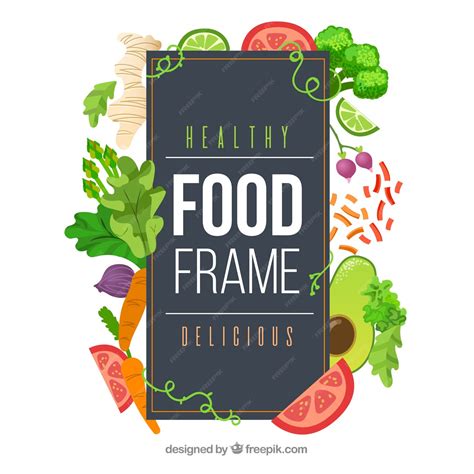 Premium Vector | Food frame with vegetables