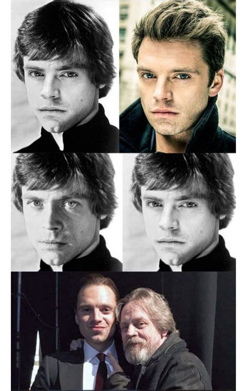 Sebastian Stan and Mark Hamill Star Wars Luke, Star Wars Art, Sebastian ...