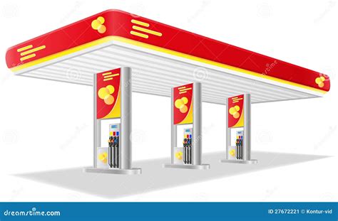 Ilustración Del Vector De La Gasolinera Del Coche Ilustración del Vector - Ilustración de vector ...