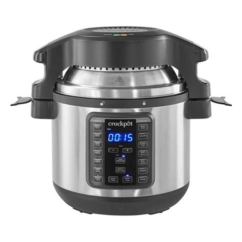 Crock-Pot 8-qt. Express Crock Programmable Slow Cooker and Pressure Cooker with Air Fryer Lid ...