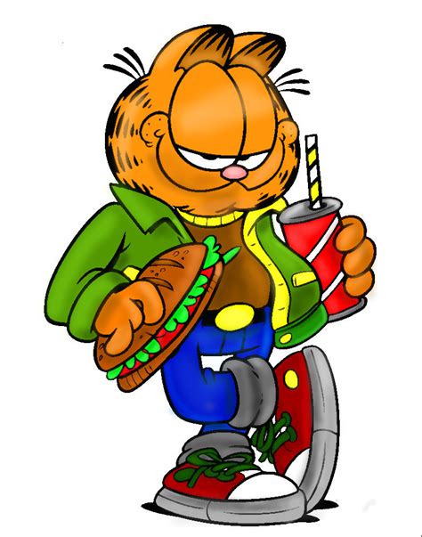 Garfield With Food by PracitceTime on DeviantArt