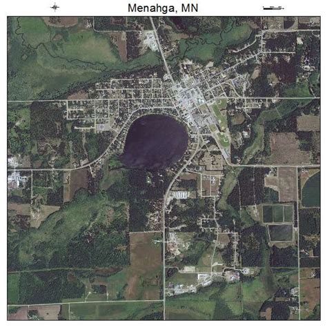 Aerial Photography Map of Menahga, MN Minnesota