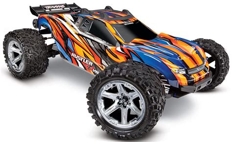 Buy Traxxas670764ORNG Rustler 4x4 Vxl: 1/10 Scale Stadi Online at ...