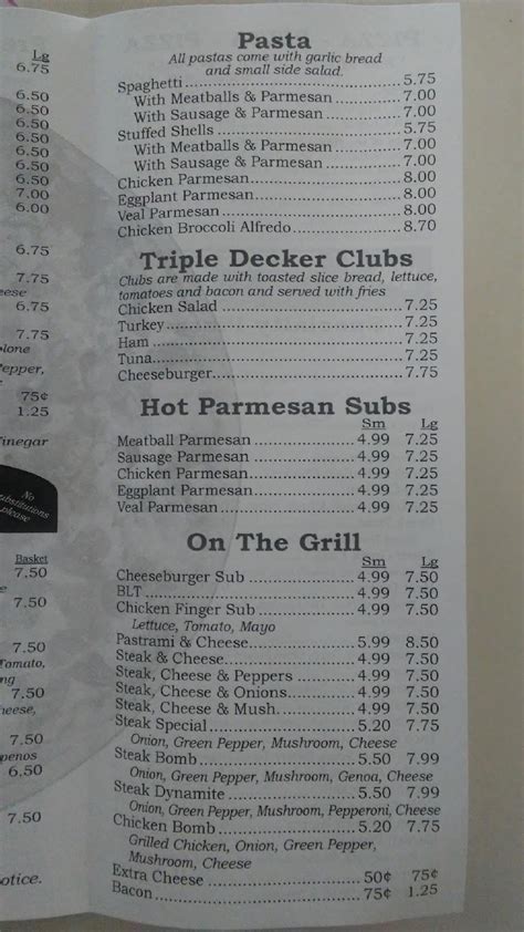 Menu at Bucksport House of Pizza pizzeria, Bucksport