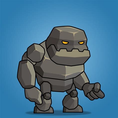 ArtStation - Tiny Rock Monster 2D Character Sprite | Game Assets