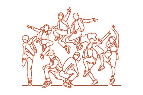 children dancing street dance, silhouette, 47182380 Vector Art at Vecteezy