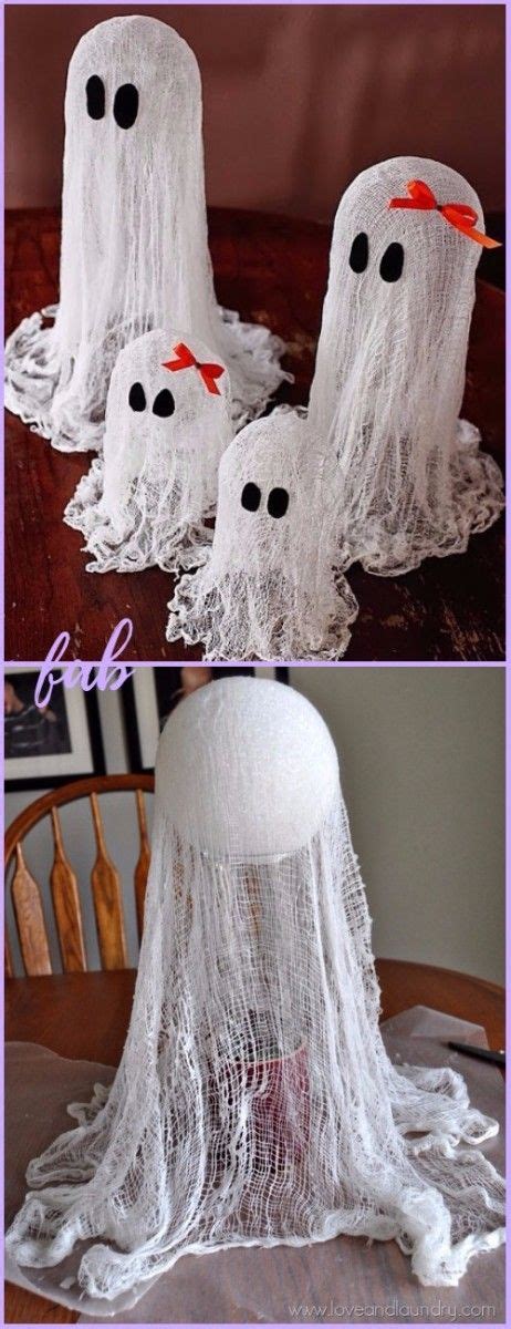 DIY Halloween Ghost Decoration Tutorials | Halloween ghost decorations, Diy halloween ghost ...