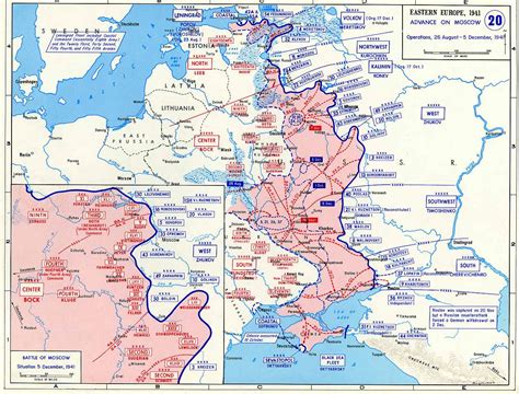 [Map] Map depicting the German advance on Moscow, Russia, 26 Aug-5 Dec 1941 | World War II Database