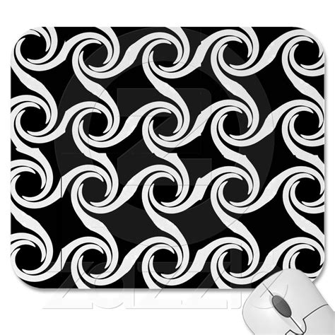 Black and White Swirl Pattern Mousepad | Zazzle.com | Swirl pattern, Pattern, Black and white