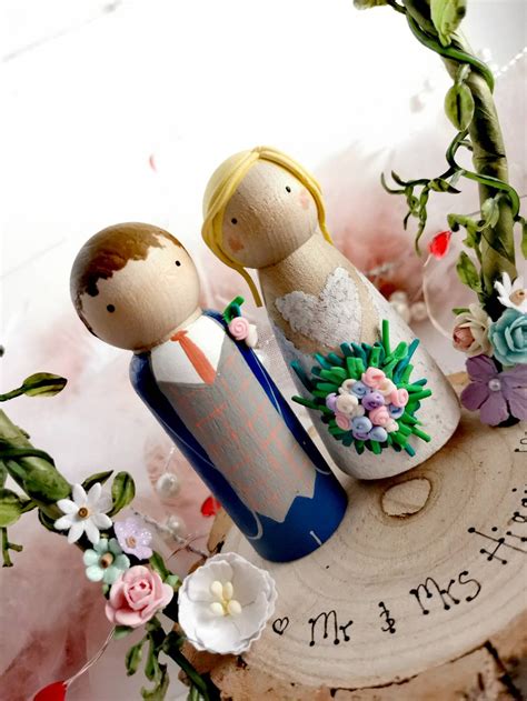 Personalised Wooden Wedding Cake Toppers - Etsy