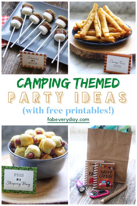 Brilliant Camping-Themed Party Ideas: Easy Party Food, Favors, and Free ...