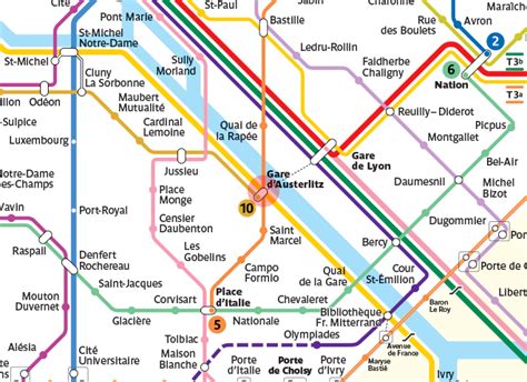 Gare d'Austerlitz station map - Paris Metro