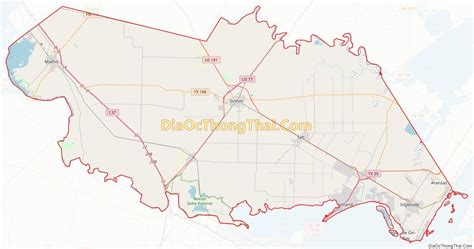 Map of San Patricio County, Texas - Thong Thai Real