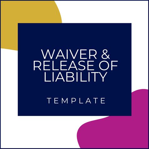 Waiver and Release Liability Template | Boss Contract Society