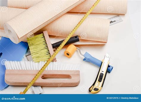 Wallpapering tools stock image. Image of building, smoother - 8312975