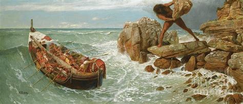 Odysseus And Polyphemus Painting by Pg Reproductions