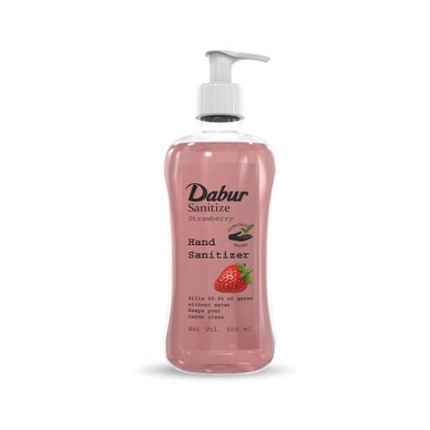 Dabur Sanitize Hand Sanitizer |60% Alcohol Based Sanitizer (Strawberry) - 500 ml - OMGTricks