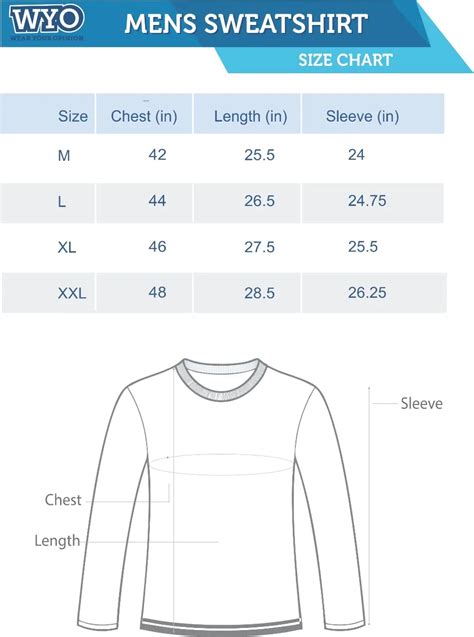 WYO Size Chart