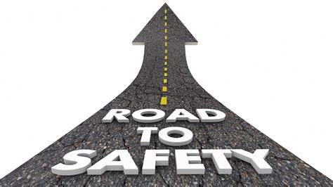 Road To Safety Security Reduce Risk Words 3 D Animation Motion Background - Storyblocks