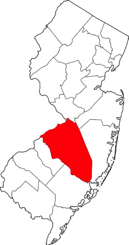 Burlington County, NJ Zip Code Boundary Map