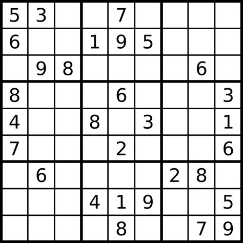 Sudoku - Simple English Wikipedia, The Free Encyclopedia | Printable ...