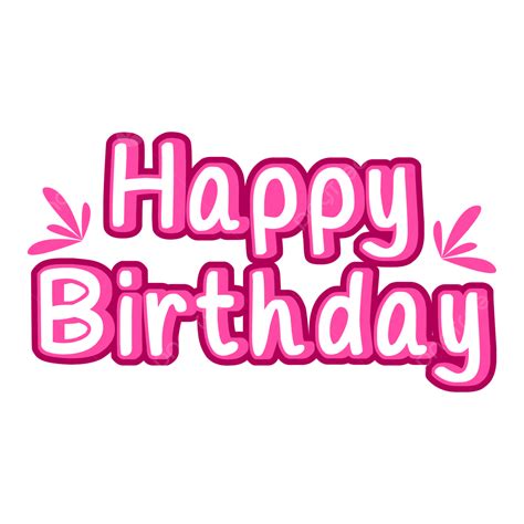 Happy Birthday Letters PNG Picture, Pink Happy Birthday Png