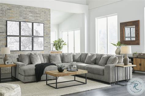 Lindyn Fog LAF Chaise Large Sectional from Ashley Furniture | Coleman Furniture