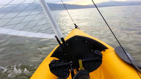 Hobie i12s Inflatable Kayak Sailing Downwind - YouTube