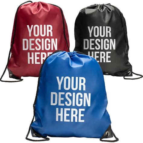 Imprinted Small Sports Drawstring Backpacks