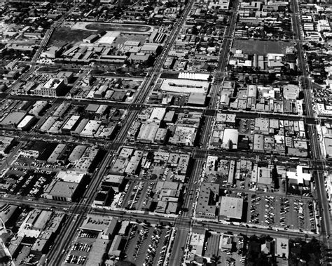 Aerial view of Inglewood, California looking west