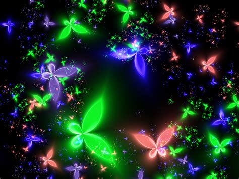 Neon Butterfly Backgrounds