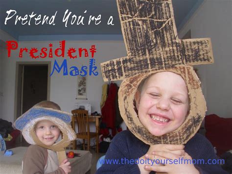 The Do-It-Yourself Mom: President's Day Preschool Activity: Pretend You're a President Mask