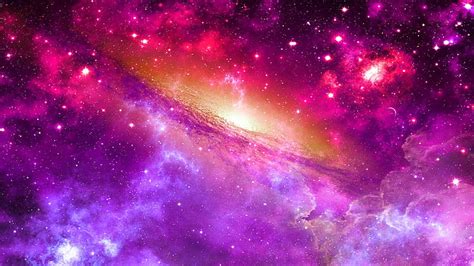 HD wallpaper: red and purple galaxy illustration, space, universe ...