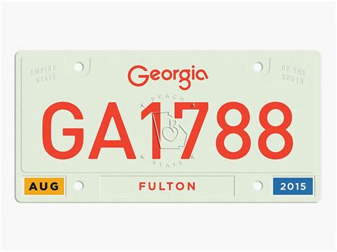 Dribbble Popular Shots - Georgia Original:... | License plate, License plate designs, Georgia