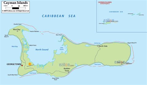 Detailed Political Map of Cayman Islands - Ezilon Maps