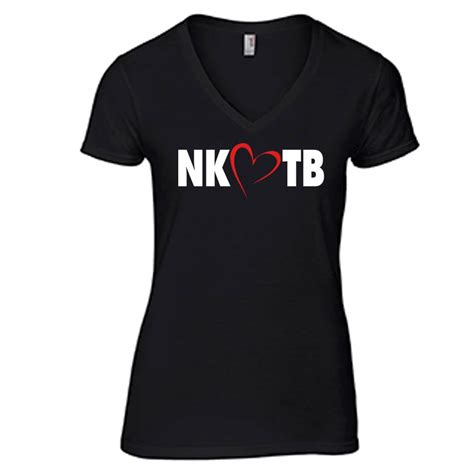 NKOTB Heart Logo V-Neck Women's Shirt New Kids on The