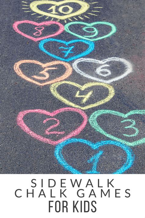 10 Sidewalk Chalk Games For Kids - Outdoor Play Fun Ideas