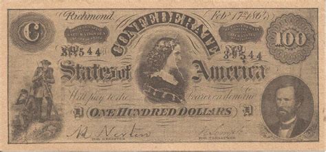 1864 Confederate Note 100 Dollar Bill | #1886012725