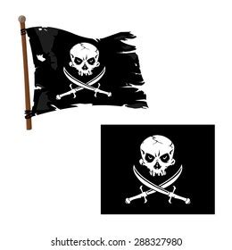 Vector Illustration Jolly Roger Flag Skull Stock Vector (Royalty Free) 288327980 | Shutterstock