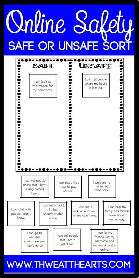 Online Safety Printable Worksheets