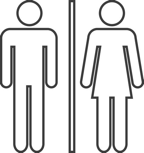 male and female thin line icon, Toilet icon. 15328431 PNG