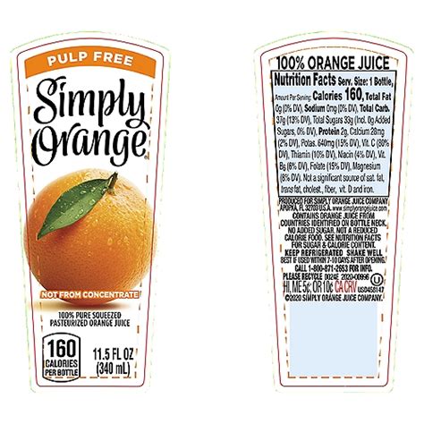 Orange Juice Nutrition Facts Simply | Blog Dandk