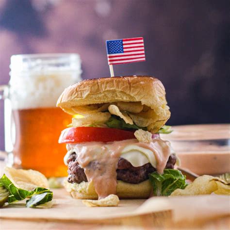 Classic All-American Burger Recipe for grill, griddle or cast iron