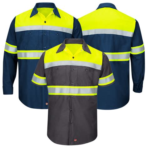 Red Kap Hi-Visibility Type 0 Class 1 Work Shirt - SY70 SY80