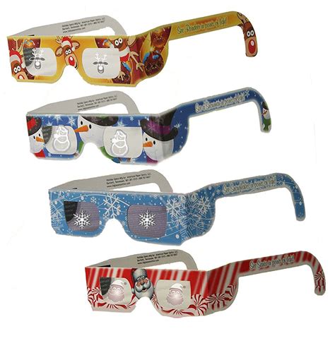 Christmas Glasses for Children - Holiday Eyes (TM) - 6 Pairs - 4 Styles - Snowflake, Snowman ...