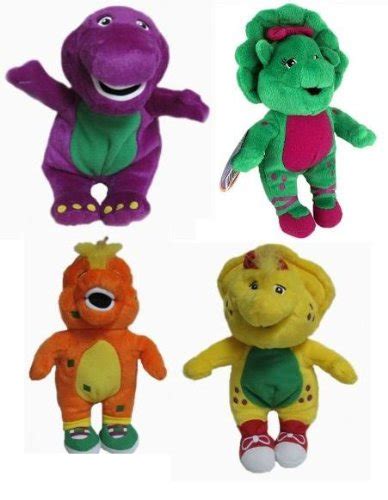 Stuffed Animals & Plush: Barney, Baby Bop, Bj & Riff Mini Pals All Four ...