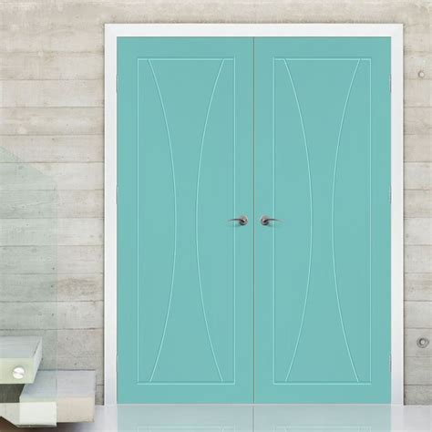 Pre-finished Verona Fire Door Pair - Choose Your Colour - Lifestyle Image. #doubledoors # ...