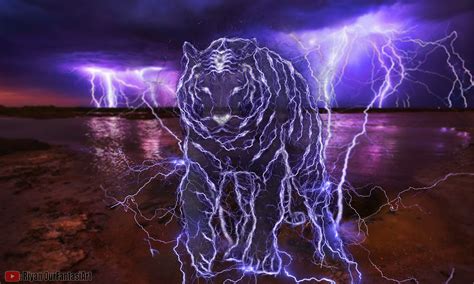 Lightning Tiger Fantasy | Tiger wallpaper, Tiger, Lightning