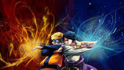 Epic Battle: Naruto vs. Sasuke HD Wallpaper
