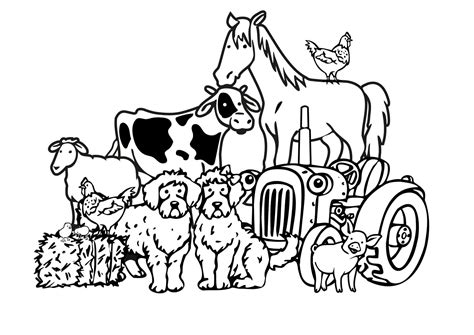 Farm Animals Free coloring page - Download, Print or Color Online for Free